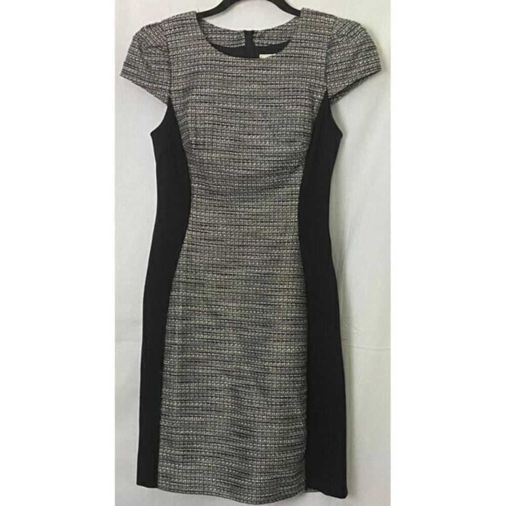 Moulinette Soeurs Anthropologie Black &Tweed Dress Sz 4‎ Lined